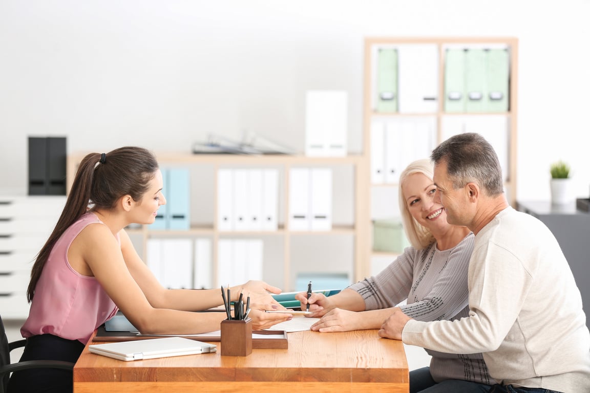 Mature Couple at Notary Public Office